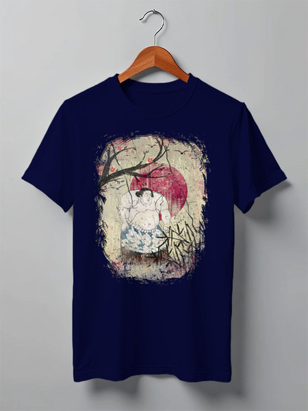 Заказать мужскую футболку в Москве. Футболка классическая Japan Sumo от oneredfoxstore@gmail.com - готовые дизайны и нанесение принтов.