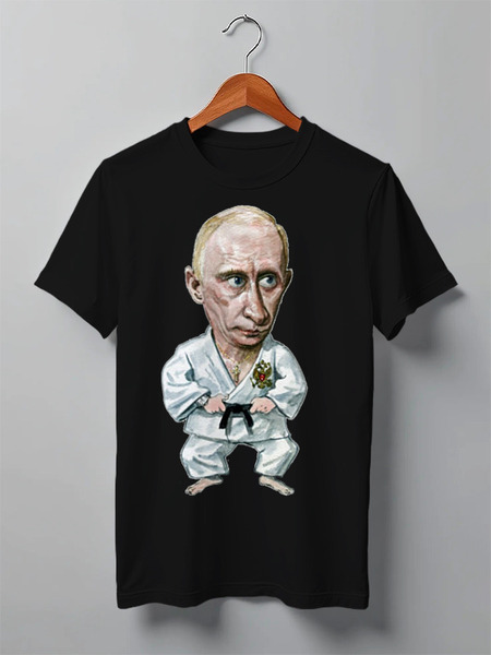 Заказать мужскую футболку в Москве. Футболка классическая Путин от dizer - готовые дизайны и нанесение принтов.