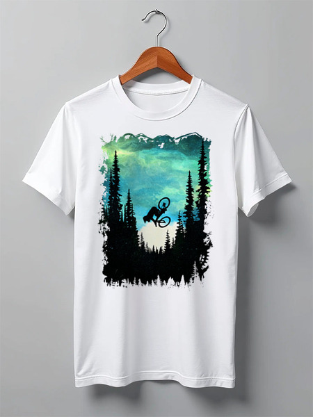 Заказать мужскую футболку в Москве. Футболка классическая Forest Rider от oneredfoxstore@gmail.com - готовые дизайны и нанесение принтов.