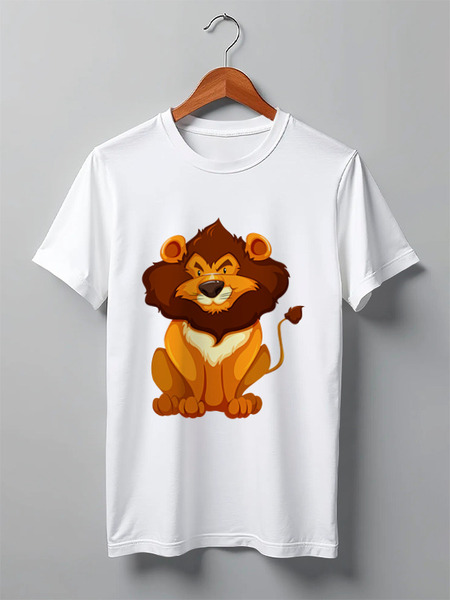 Заказать мужскую футболку в Москве. Футболка классическая Лев (Lion) от icase - готовые дизайны и нанесение принтов.