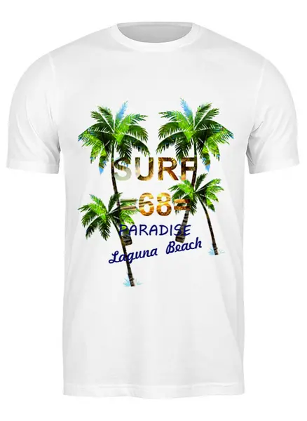 Заказать мужскую футболку в Москве. Футболка классическая SURF 68 от сергей дудников - готовые дизайны и нанесение принтов.