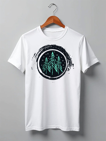 Заказать мужскую футболку в Москве. Футболка классическая Forest от oneredfoxstore@gmail.com - готовые дизайны и нанесение принтов.
