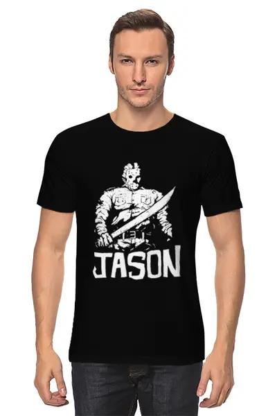 Заказать мужскую футболку в Москве. Футболка классическая Джейсон Вурхиз от YellowCloverShop - готовые дизайны и нанесение принтов.