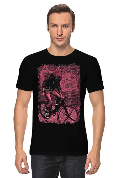 Заказать мужскую футболку в Москве. Футболка классическая Cat Punk Rider от oneredfoxstore@gmail.com - готовые дизайны и нанесение принтов.