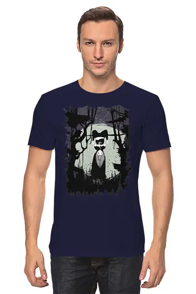 Заказать мужскую футболку в Москве. Футболка классическая Forest Girl In The Woods от oneredfoxstore@gmail.com - готовые дизайны и нанесение принтов.