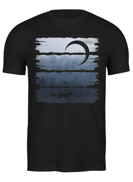 Заказать мужскую футболку в Москве. Футболка классическая Forest от oneredfoxstore@gmail.com - готовые дизайны и нанесение принтов.