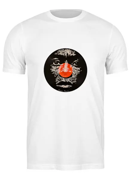 Заказать мужскую футболку в Москве. Футболка классическая Miles Davis от ermolenkoyuriart@gmail.com - готовые дизайны и нанесение принтов.