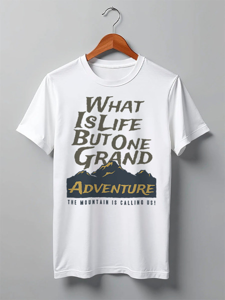 Заказать мужскую футболку в Москве. Футболка классическая Mountains от oneredfoxstore@gmail.com - готовые дизайны и нанесение принтов.
