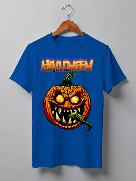 Заказать мужскую футболку в Москве. Футболка классическая HALLOWEEN Pumpkin от balden - готовые дизайны и нанесение принтов.