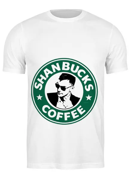 Заказать мужскую футболку в Москве. Футболка классическая Shanbucks coffee от prettydisaster - готовые дизайны и нанесение принтов.