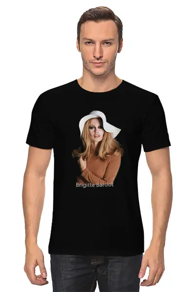 Заказать мужскую футболку в Москве. Футболка классическая Briggite Bardot color от KinoArt - готовые дизайны и нанесение принтов.