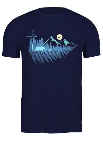 Заказать мужскую футболку в Москве. Футболка классическая Forest Fern от oneredfoxstore@gmail.com - готовые дизайны и нанесение принтов.