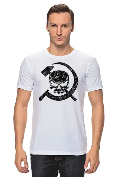 Заказать мужскую футболку в Москве. Футболка классическая Skull Art от Leichenwagen - готовые дизайны и нанесение принтов.