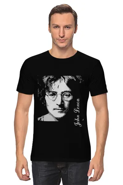 Заказать мужскую футболку в Москве. Футболка классическая John Lennon от Goser - готовые дизайны и нанесение принтов.