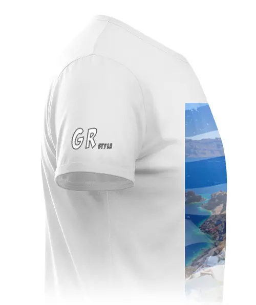 Заказать мужскую футболку в Москве. Футболка классическая Греческий остров от GRstyle  - готовые дизайны и нанесение принтов.