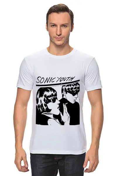 Заказать мужскую футболку в Москве. Футболка классическая Sonic Youth-Goo от CaseyBe - готовые дизайны и нанесение принтов.