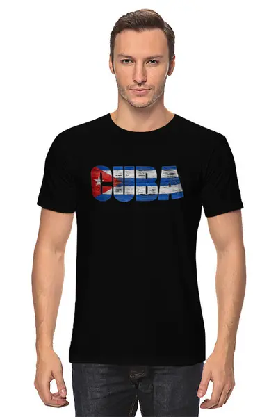 Заказать мужскую футболку в Москве. Футболка классическая ★ C U B A ★ от balden - готовые дизайны и нанесение принтов.