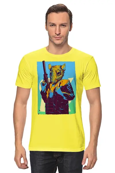 Заказать мужскую футболку в Москве. Футболка классическая Крыса с пушкой от Leichenwagen - готовые дизайны и нанесение принтов.