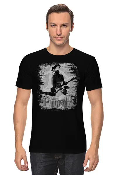 Заказать мужскую футболку в Москве. Футболка классическая Punk Ramones от oneredfoxstore@gmail.com - готовые дизайны и нанесение принтов.