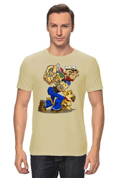 Заказать мужскую футболку в Москве. Футболка классическая Popeye от balden - готовые дизайны и нанесение принтов.