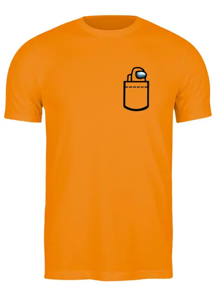 Заказать мужскую футболку в Москве. Футболка классическая Among Us Pocket Crewmate от El Fox - готовые дизайны и нанесение принтов.