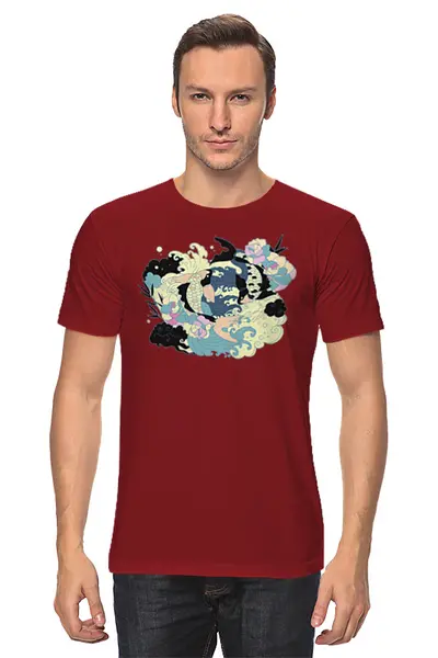 Заказать мужскую футболку в Москве. Футболка классическая Japan от oneredfoxstore@gmail.com - готовые дизайны и нанесение принтов.