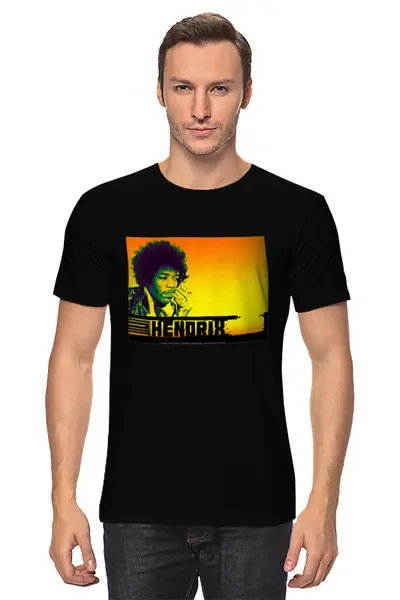 Заказать мужскую футболку в Москве. Футболка классическая Jimi Hendrix от Fedor - готовые дизайны и нанесение принтов.