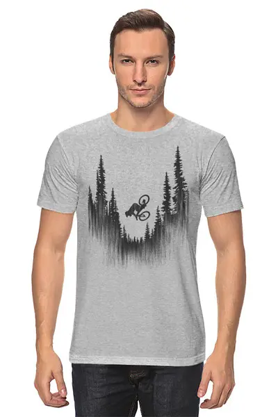 Заказать мужскую футболку в Москве. Футболка классическая Forest Rider от oneredfoxstore@gmail.com - готовые дизайны и нанесение принтов.