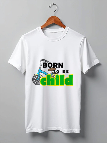 Заказать мужскую футболку в Москве. Футболка классическая Born to be Child  от Ксения Золотухина - готовые дизайны и нанесение принтов.