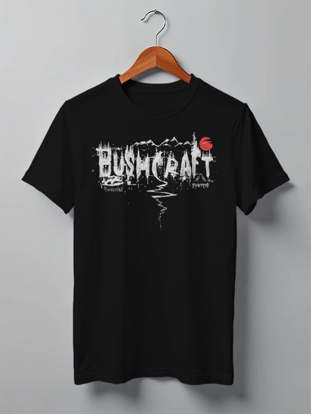 Заказать мужскую футболку в Москве. Футболка классическая Бушкрафт от oneredfoxstore@gmail.com - готовые дизайны и нанесение принтов.