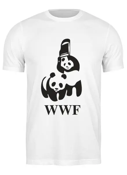 Заказать мужскую футболку в Москве. Футболка классическая Панды от Djimas Leonki - готовые дизайны и нанесение принтов.