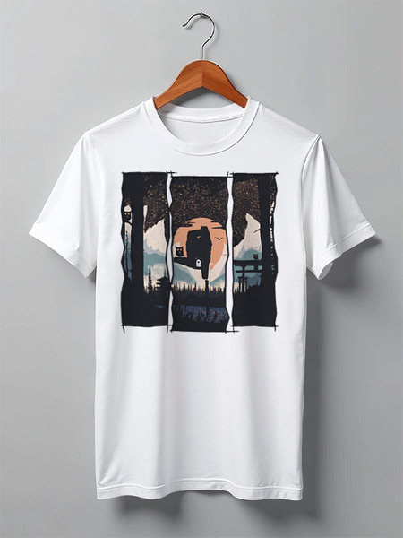Заказать мужскую футболку в Москве. Футболка классическая Japan Yoga Bear от oneredfoxstore@gmail.com - готовые дизайны и нанесение принтов.