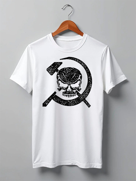 Заказать мужскую футболку в Москве. Футболка классическая Skull Art от Leichenwagen - готовые дизайны и нанесение принтов.