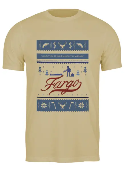 Заказать мужскую футболку в Москве. Футболка классическая Fargo (Фарго) от coolmag - готовые дизайны и нанесение принтов.