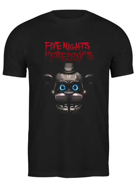 Заказать мужскую футболку в Москве. Футболка классическая Five Nights at Freddy’s от ПРИНТЫ ПЕЧАТЬ  - готовые дизайны и нанесение принтов.