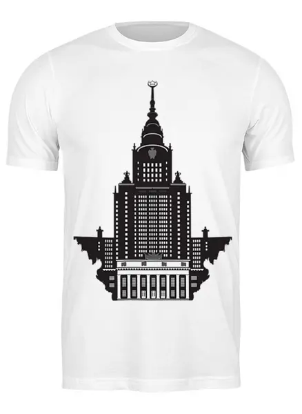 Заказать мужскую футболку в Москве. Футболка классическая Альма-матер от puffik70@yandex.ru - готовые дизайны и нанесение принтов.