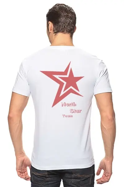Заказать мужскую футболку в Москве. Футболка классическая North Star Team от northstarshop@mail.ru - готовые дизайны и нанесение принтов.