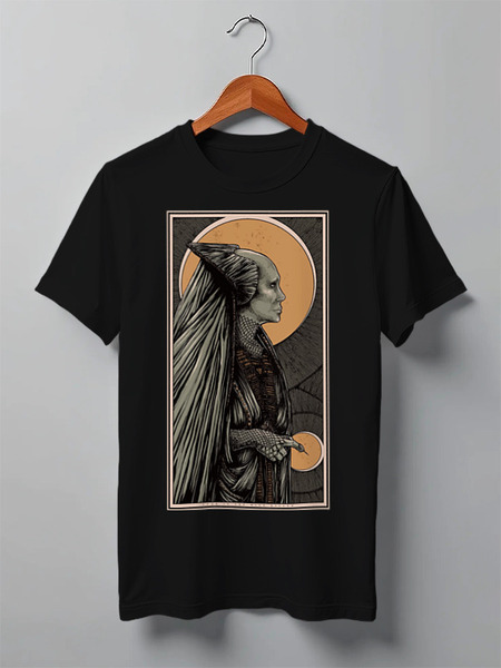 Заказать мужскую футболку в Москве. Футболка классическая Dune: Fear is a mind killer от BAD OWL - готовые дизайны и нанесение принтов.