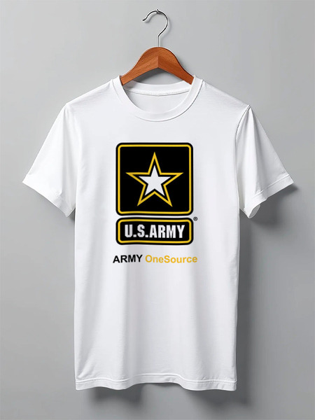 Заказать мужскую футболку в Москве. Футболка классическая U.S. ARMY от KinoArt - готовые дизайны и нанесение принтов.