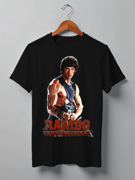 Заказать мужскую футболку в Москве. Футболка классическая Rambo от Leichenwagen - готовые дизайны и нанесение принтов.