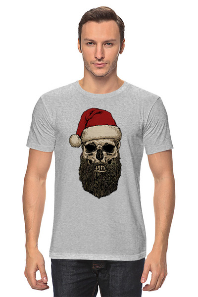 Заказать мужскую футболку в Москве. Футболка классическая Dead Santa от skynatural - готовые дизайны и нанесение принтов.
