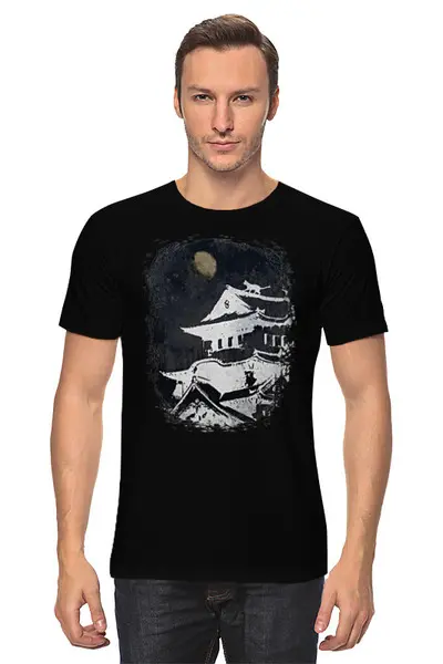 Заказать мужскую футболку в Москве. Футболка классическая Castle Cat от oneredfoxstore@gmail.com - готовые дизайны и нанесение принтов.