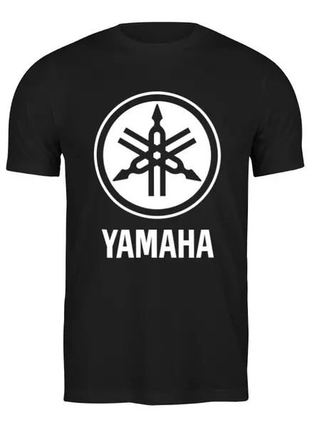 Заказать мужскую футболку в Москве. Футболка классическая YAMAHA от DESIGNER   - готовые дизайны и нанесение принтов.