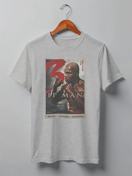 Заказать мужскую футболку в Москве. Футболка классическая Ip Man 3 / Mike Tyson от KinoArt - готовые дизайны и нанесение принтов.