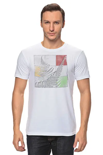 Заказать мужскую футболку в Москве. Футболка классическая Ferns Square от oneredfoxstore@gmail.com - готовые дизайны и нанесение принтов.