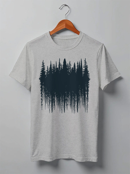 Заказать мужскую футболку в Москве. Футболка классическая Forest от oneredfoxstore@gmail.com - готовые дизайны и нанесение принтов.