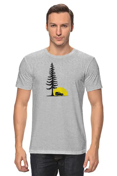 Заказать мужскую футболку в Москве. Футболка классическая  Offroad Expedition от oneredfoxstore@gmail.com - готовые дизайны и нанесение принтов.