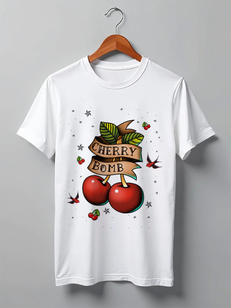 Заказать мужскую футболку в Москве. Футболка классическая Cherry Bomb от shap - готовые дизайны и нанесение принтов.