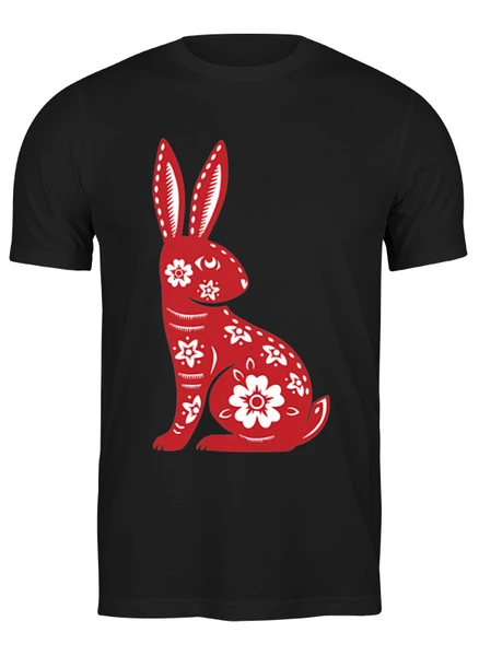Заказать мужскую футболку в Москве. Футболка классическая Red Rabbit от skynatural - готовые дизайны и нанесение принтов.
