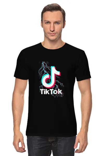 Заказать мужскую футболку в Москве. Футболка классическая TIK TOK (Tik Tok video) от vista12761@rambler.ru - готовые дизайны и нанесение принтов.